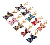 Nucelit 10 llaveros compactos y ligeros para perro, accesorio creativo, adorno colgante de aleación para llevar todos los días