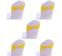 Nucelit 5 fundas elásticas de elastano para sillas, lazos para fiestas, banquetes, decoración de bodas, nudos, lazos