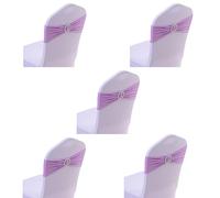 Nucelit 5 fundas elásticas de elastano para sillas, lazos para fiestas, banquetes, decoración de bodas, nudos, lazos