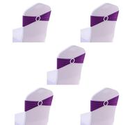 Nucelit 5 fundas elásticas de elastano para sillas, lazos para fiestas, banquetes, decoración de bodas, nudos, lazos