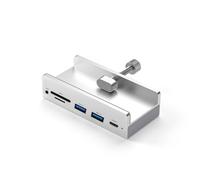 Nucelit Adaptador 6 en 1 USB 3.0 con fuente de alimentación, adaptador divisor USB 3.0, estación de acoplamiento de transmisión de datos de alta velocidad para clip de pantalla de laptop