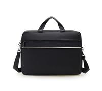 Nucelit Amplia bolsa de mensajero para computadora de 15 pulgadas, tela Oxford con correa ergonómica ajustable para un transporte cómodo durante el viaje, bolsa de hombro de moda, Black, Medium