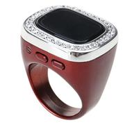 Nucelit Anillos inteligentes de oración islamista con pantalla digital grande, contador de dedos Tasbeeh y alarma Azan, anillos de oración islamistas digitales inteligentes