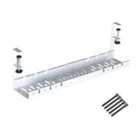 Nucelit Bandeja organizadora de cables retráctil para escritorio de 1 a 6 cm de grosor, acero al carbono, ABS, metal, sostiene tiras de alimentación, soporte para taladro de negación