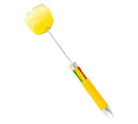 Nucelit Bolígrafo multicolor con cuentas, 4 colores en 1, retráctil, multicolor, para escribir, anotar, marcar, adecuado para estudiantes y trabajadores de oficina