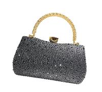 Nucelit Bolso bandolera elegante con purpurina para almacenamiento organizado en ocasiones de graduación, funciones sociales, bolso de noche, Black