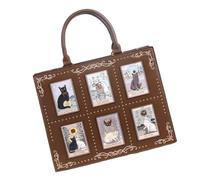 Nucelit Bolso cruzado de moda con bonitos diseños, interior espacioso y construcción resistente, bonito bolso estampado, marrón claro