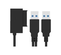Nucelit Cable adaptador USB 2.0 tipo C a 13 pines 6+7 de 13 pines, fuente de alimentación externa USB 2.0 para convertidores de unidad de laptop, accesorios de disco duro para laptop, cable conector