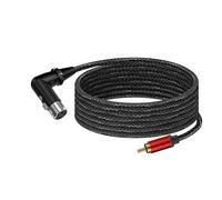 Nucelit Cable de conexión profesional XLR hembra RCA macho con cable trenzado flexible y contactos chapados en oro para transferencia de señales claras XLR a cable RCA