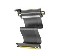 Nucelit Cable de extensión PCIExpress X16 a X16 en ángulo de 90/180 grados que soporta compatibilidad con versiones anteriores en cable ITX pequeño