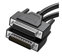 Nucelit Cable de PVC DB44 macho a hembra/macho, lámina de aluminio y trenzas, puerto de serie paralelo para computadora y máquinas, cable paralelo