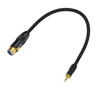 Nucelit Cable de sonido de 3,5 mm a cable de micrófono macho de 3,5 mm, adaptador de cable estéreo a sonido para teléfono celular, laptop, mezclador, monitores de estudio