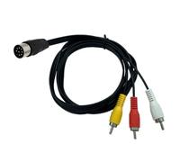 Nucelit Cable DIN flexible de 8 pines a 3 RCA DIN de 8 pines a 3 RCA para una integración perfecta con varios dispositivos de música, fácil de conectar y reproducir