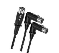 Nucelit Cable divisor en Y de 3 pines, 1F a 2F, combinador de micrófono equilibrado, cable en Y, adaptador de sonido, cable divisor de placa mezcladora