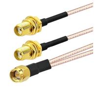 Nucelit Cable divisor SMA hembra a doble macho, cable de extensión RG316 para routers 4G, red hembra a macho