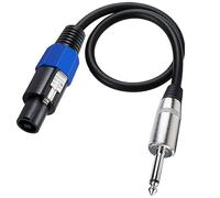 Nucelit Cable Speakon a adaptador de 1/4 pulgadas para amplificadores de bajo, libera la potencia de tu cable de amplificadores de bajo