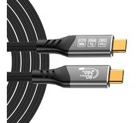 Nucelit Cable USB 4 compatible con versiones anteriores con datos de 80 Gbps, carga de 240 W, 8K a 120 Hz para pantallas