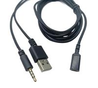 Nucelit Cable USB de 3,5 mm resistente al desgaste para auriculares 3/5/7, cable para música y comunicación, cable de iluminación