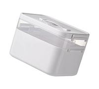 Nucelit Caja de almacenamiento de medicamentos transparente multicapa con compartimentos espaciosos para suministros de emergencia en el hogar, caja de organización de clínicas en el hogar