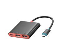 Nucelit Centro de aluminio de 3 puertos USB 4K 60Hz USB a transformación trabajo observar salida jugar plan compacto múltiples dispositivos asistir centro de aluminio