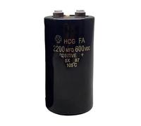 Nucelit Condensador electrolítico de oxidación tripartita de 600 V 2200 UF, 18,5 brazos, corriente IP54, 5000 horas, condensador electrolítico industrial de almacenamiento de energía extra alto