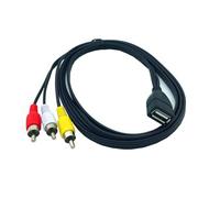Nucelit Convertidor de cable USB hembra a conectores 3RCA portátil profesional para divisor de cable adaptador de repuesto compuesto para cable adaptador de 0,2/1,5 m