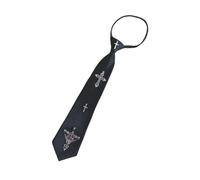 Nucelit Corbata preatada para niñas, uniforme de colegio superior, corbata preatada, aspecto elegante para negocios y oficina, Con cremallera, Talla única