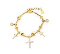 Nucelit Delicado adorno único con incrustaciones de diamantes de imitación, cadena de muñeca ajustable, joyería para mujeres listas para reuniones, talla única, como se describe