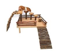 Nucelit Escalera de juguete para mascotas para jaula, conejillos de indias, plataforma de entretenimiento, escalera de escalada para animales pequeños, juguete de molienda de hámster, equipo de