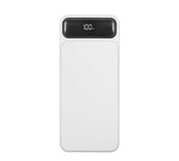 Nucelit Funda de almacenamiento de batería 18650 de 4/6/8/10 ranuras, puerto de carga súper rápida, funda portátil PowerBank con protecciones seguras, batería externa desmontable, color blanco
