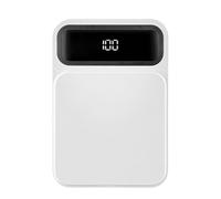 Nucelit Funda de almacenamiento de batería 18650 de 4/6/8/10 ranuras, puerto de carga súper rápida, funda portátil PowerBank con protecciones seguras, batería externa desmontable, color blanco