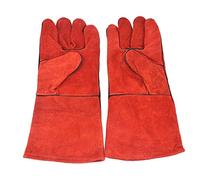 Nucelit Guantes antimordeduras para pájaros, de piel, 34 cm de largo, para entrenamiento de loros, alimentación de reptiles, entrenamiento de pájaros, antimordeduras