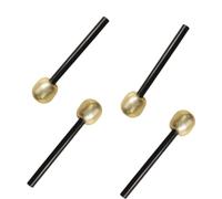 Nucelit Juego de 4 micrófonos falsos brillantes para amantes de la música, banda de rock y karaoke, noche de cumpleaños, celebraciones, presentadores de espectáculos de juegos, accesorios de micrófono