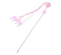 Nucelit Juguete interactivo para gatos, varita de borlas con campanas pequeñas, gatos artificiales coloridos, juguete de persecución para perros
