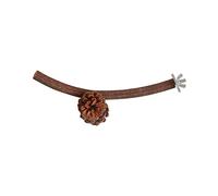 Nucelit Juguete para pájaros, soporte de madera de vid natural, jaula de columpio con conos de pino para mascotas, pájaros, percas de pájaros, soporte de columpio de pie para cacatúas, periquitos