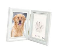 Nucelit Marco hecho a mano con marcas de huellas de animales con dijes decorativos para honrar a tu compañero recuerdo de pérdida de mascotas