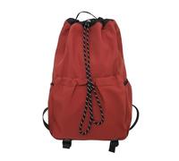 Nucelit Mochila de trabajo para mujer, mochila de trabajo para adolescentes, mochila casual para estudiantes, escuela, con cordón para niñas, mujeres, mochilas casuales para estudiantes, rojo ladrillo