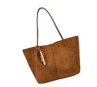 Nucelit Moderna bolsa aterciopelada con correa cómoda y bolsa de hombro separada para madre y bebé, bolso casual para exteriores y axilas con estilo, Brown, Medium