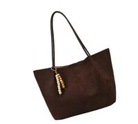 Nucelit Moderna bolsa aterciopelada con correa cómoda y bolsa de hombro separada para madre y bebé, bolso casual para exteriores y axilas con estilo, café, Medium