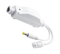 Nucelit Módulo divisor POE resistente a la intemperie que convierte CC 48 V a CC 12 V para cámaras de seguridad y enrutadores, interfaces RJ45, divisor poeta evaluado de 10/100 Mbps