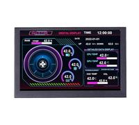 Nucelit Monitores portátiles de computadora USB de 5 pulgadas, lectura clara de temperatura/datos, con puerto USB C para monitoreos de energía