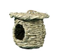 Nucelit Nido para pájaros, casa de árbol colgante para césped pequeño tejido a mano, tienda de campaña salvaje para patios, juego de césped
