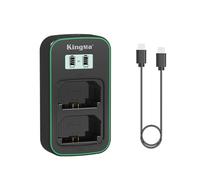 Nucelit NPFZ100 - Cargador de batería con pantalla LCD, adaptador de carga rápida con cable tipo C para A7R4, A7R3, A7M3, cargador de doble ranura de carga rápida