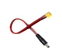 Nucelit Opción de longitud flexible XT30 macho a DC5521 macho cable de alimentación de alta corriente 15 A XT30 a CC 5,5 x 2,1 mm para sistemas FPV Quadcopter línea de extensión de batería