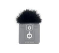 Nucelit Orejera peluda mejorada para parabrisas de felpa artificial WM para parabrisas, manguito de cuello, clip para micrófono