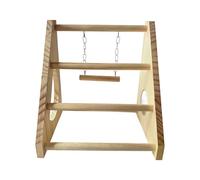 Nucelit Plataforma de gallina de madera fácil de mantener con parte inferior rectangular que detiene el giro y el crecimiento adecuado del pie del VIH, no gira la percha para aves de corral