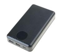 Nucelit Power Case - Batería de 6 x 18650 con iluminación LED y protocolos de carga avanzados, carcasa de batería desmontable USB