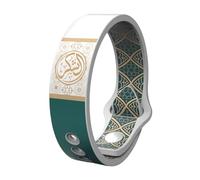 Nucelit Pulsera de silicona que ofrece comodidad espiritual con versículos de la Biblia y el Corán para un acceso perfecto a textos sagrados a prueba de sudor banda religiosa, One Size, como se