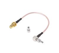 Nucelit SMA hembra a CRC9 / TS9 - Adaptador coaxial RG316 de 15 cm, cubierta protectora, adaptador de enchufe, cable coaxial, cable de soldadura, panel de mamparo, terminal O Press