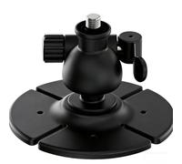 Nucelit Soporte adhesivo para casco de cabeza esférica para Pocket3 y otros adaptadores de tornillo de 1/4 pulgadas, 2 garras, cámaras, almohadilla de montaje segura